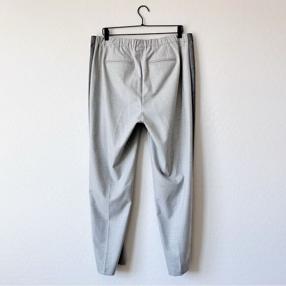 J. Jill Plus Size Grey Side Tap Stripe High Rise Straight Leg Trouser Pant Sz 16 - Picture 3 of 8